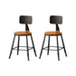 Modern Armless Counter Stool Iron Kitchen Bar Stool with Seat and Pedal