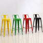 Industrial Low Back Counter Stool Metal Counter Height Stools