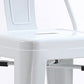 Industrial Low Back Counter Stool Metal Counter Height Stools