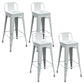 Industrial Low Back Counter Stool Metal Counter Height Stools