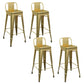 Industrial Low Back Counter Stool Metal Counter Height Stools