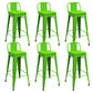 Industrial Low Back Counter Stool Metal Counter Height Stools