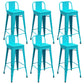 Industrial Low Back Counter Stool Metal Counter Height Stools