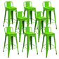 Industrial Low Back Counter Stool Metal Counter Height Stools