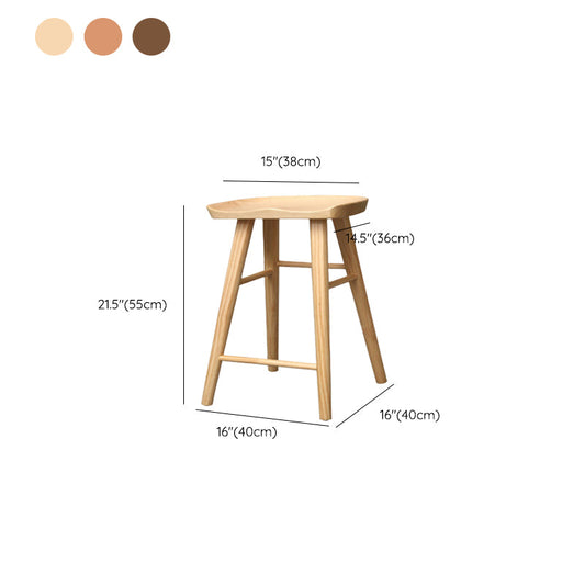 Tabouret de comptoir arrière moderne tabouret en bois avec pédale et siège en bois