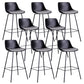 Modern Plastic Bar-stool Bucket Seat Counter Bar Stool with Metal Legs 8 Piece Set Clearhalo 'Bar Furniture' 'Bar Stools' 'bar_stools' 'furn' 'furn_bar_stools' 'Furniture' 'Kitchen & Dining Furniture' 6221549