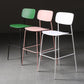 Modern Plastic Bar-stool Square Seat Counter Bar Stool with Metal Legs Clearhalo 'Bar Furniture' 'Bar Stools' 'bar_stools' 'furn' 'furn_bar_stools' 'Furniture' 'Kitchen & Dining Furniture' 6221562