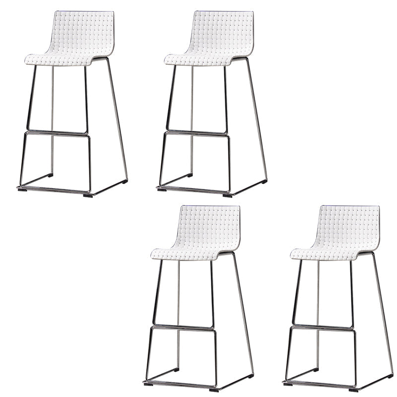 Schipi moderni in plastica da bar in plastica sgabello da bar con gambe metalliche