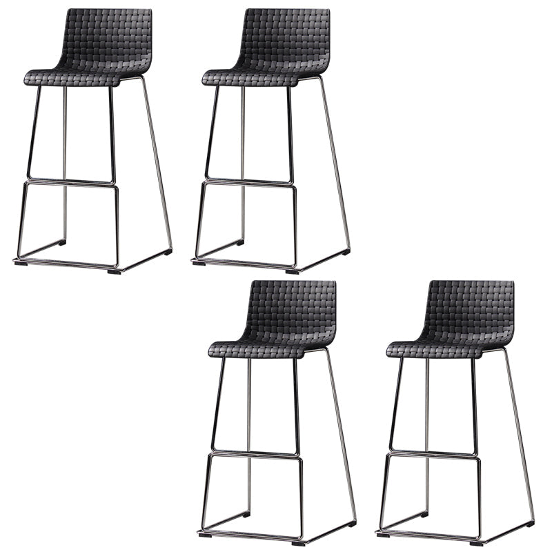 Schipi moderni in plastica da bar in plastica sgabello da bar con gambe metalliche