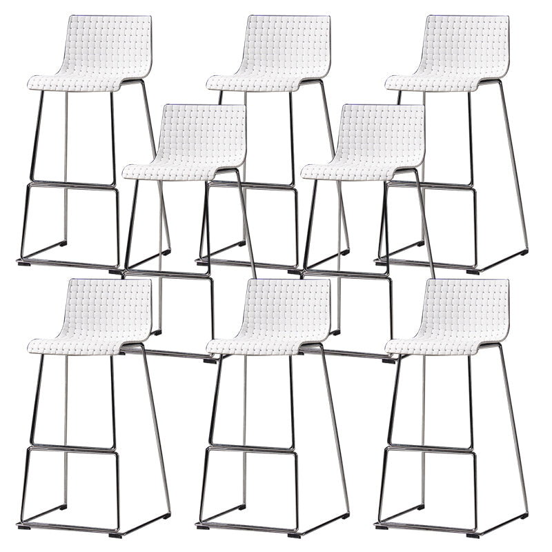 Schipi moderni in plastica da bar in plastica sgabello da bar con gambe metalliche