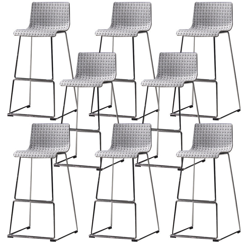 Schipi moderni in plastica da bar in plastica sgabello da bar con gambe metalliche