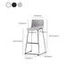 Schipi moderni in plastica da bar in plastica sgabello da bar con gambe metalliche