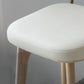 Nordic Style PU Leather Bar-stool Square Seat Counter Bar Stool with Wooden Legs Clearhalo 'Bar Furniture' 'Bar Stools' 'bar_stools' 'furn' 'furn_bar_stools' 'Furniture' 'Kitchen & Dining Furniture' 6221809