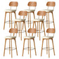 Nordic Style PU Leather Bar-stool Square Seat Counter Bar Stool with Wooden Legs White 8 Piece Set Clearhalo 'Bar Furniture' 'Bar Stools' 'bar_stools' 'furn' 'furn_bar_stools' 'Furniture' 'Kitchen & Dining Furniture' 6221812