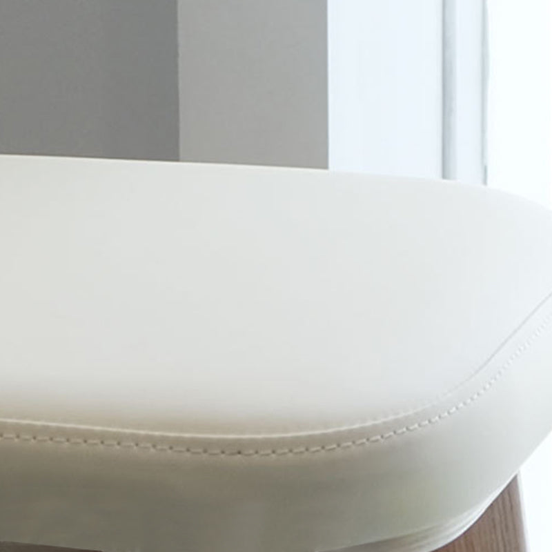 Nordic Style PU Leather Bar-stool Square Seat Counter Bar Stool with Wooden Legs Clearhalo 'Bar Furniture' 'Bar Stools' 'bar_stools' 'furn' 'furn_bar_stools' 'Furniture' 'Kitchen & Dining Furniture' 6221813