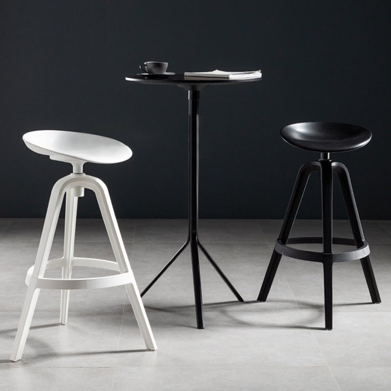 Industrial Low Back Counter Stool Metal Counter Height Stools with Swivel Clearhalo 'Bar Furniture' 'Bar Stools' 'bar_stools' 'furn' 'furn_bar_stools' 'Furniture' 'Kitchen & Dining Furniture' 6221822