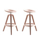 Industrial Low Back Counter Stool Metal Counter Height Stools with Swivel Pink 2 Piece Set Counter Stool(26"H) Clearhalo 'Bar Furniture' 'Bar Stools' 'bar_stools' 'furn' 'furn_bar_stools' 'Furniture' 'Kitchen & Dining Furniture' 6221829