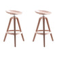 Industrial Low Back Counter Stool Metal Counter Height Stools with Swivel Pink 2 Piece Set Bar Stool(30"H) Clearhalo 'Bar Furniture' 'Bar Stools' 'bar_stools' 'furn' 'furn_bar_stools' 'Furniture' 'Kitchen & Dining Furniture' 6221832