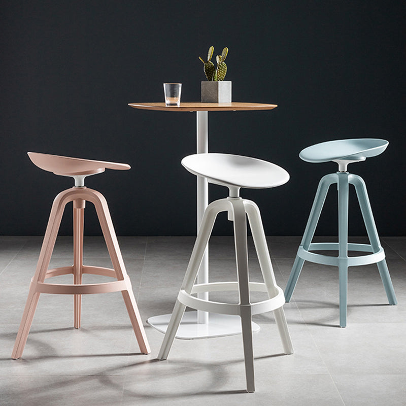 Industrial Low Back Counter Stool Metal Counter Height Stools with Swivel Clearhalo 'Bar Furniture' 'Bar Stools' 'bar_stools' 'furn' 'furn_bar_stools' 'Furniture' 'Kitchen & Dining Furniture' 6221835