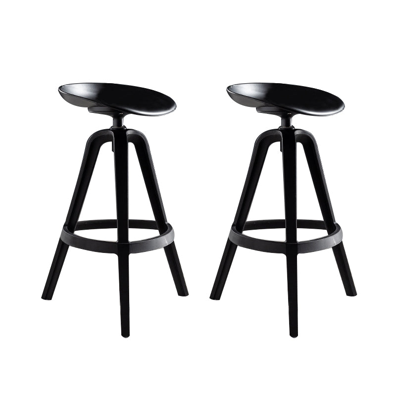 Industrial Low Back Counter Stool Metal Counter Height Stools with Swivel Black 2 Piece Set Bar Stool(30"H) Clearhalo 'Bar Furniture' 'Bar Stools' 'bar_stools' 'furn' 'furn_bar_stools' 'Furniture' 'Kitchen & Dining Furniture' 6221836