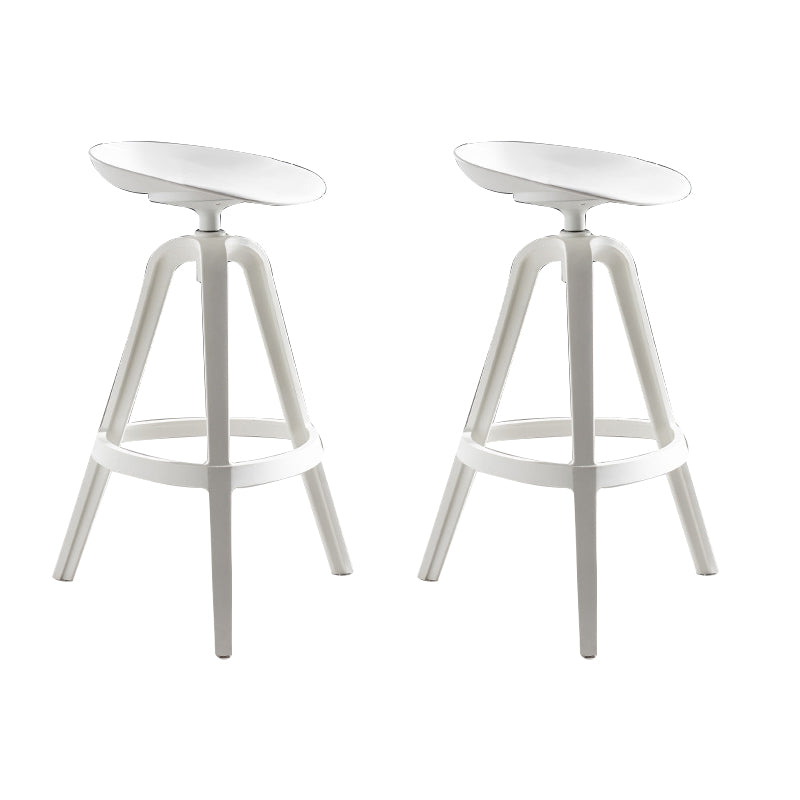 Industrial Low Back Counter Stool Metal Counter Height Stools with Swivel White 2 Piece Set Bar Stool(30"H) Clearhalo 'Bar Furniture' 'Bar Stools' 'bar_stools' 'furn' 'furn_bar_stools' 'Furniture' 'Kitchen & Dining Furniture' 6221840