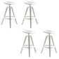 Industrial Low Back Counter Stool Metal Counter Height Stools with Swivel White 4 Piece Set Counter Stool(26"H) Clearhalo 'Bar Furniture' 'Bar Stools' 'bar_stools' 'furn' 'furn_bar_stools' 'Furniture' 'Kitchen & Dining Furniture' 6221847