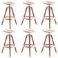 Industrial Low Back Counter Stool Metal Counter Height Stools with Swivel Pink 6 Piece Set Bar Stool(30"H) Clearhalo 'Bar Furniture' 'Bar Stools' 'bar_stools' 'furn' 'furn_bar_stools' 'Furniture' 'Kitchen & Dining Furniture' 6221850