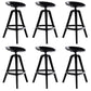 Industrial Low Back Counter Stool Metal Counter Height Stools with Swivel Black 6 Piece Set Counter Stool(26"H) Clearhalo 'Bar Furniture' 'Bar Stools' 'bar_stools' 'furn' 'furn_bar_stools' 'Furniture' 'Kitchen & Dining Furniture' 6221851