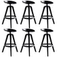 Industrial Low Back Counter Stool Metal Counter Height Stools with Swivel Black 6 Piece Set Bar Stool(30"H) Clearhalo 'Bar Furniture' 'Bar Stools' 'bar_stools' 'furn' 'furn_bar_stools' 'Furniture' 'Kitchen & Dining Furniture' 6221852