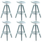 Industrial Low Back Counter Stool Metal Counter Height Stools with Swivel Blue 6 Piece Set Bar Stool(30"H) Clearhalo 'Bar Furniture' 'Bar Stools' 'bar_stools' 'furn' 'furn_bar_stools' 'Furniture' 'Kitchen & Dining Furniture' 6221854