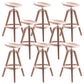 Industrial Low Back Counter Stool Metal Counter Height Stools with Swivel Pink 8 Piece Set Bar Stool(30"H) Clearhalo 'Bar Furniture' 'Bar Stools' 'bar_stools' 'furn' 'furn_bar_stools' 'Furniture' 'Kitchen & Dining Furniture' 6221858