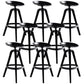Industrial Low Back Counter Stool Metal Counter Height Stools with Swivel Black 8 Piece Set Bar Stool(30"H) Clearhalo 'Bar Furniture' 'Bar Stools' 'bar_stools' 'furn' 'furn_bar_stools' 'Furniture' 'Kitchen & Dining Furniture' 6221860
