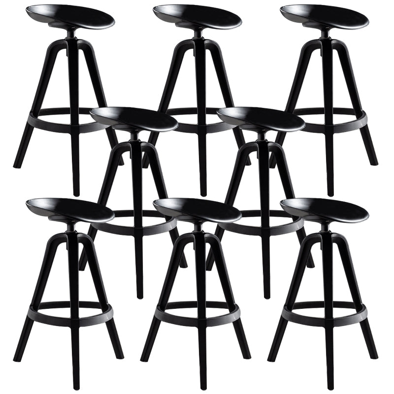 Industrial Low Back Counter Stool Metal Counter Height Stools with Swivel Black 8 Piece Set Bar Stool(30"H) Clearhalo 'Bar Furniture' 'Bar Stools' 'bar_stools' 'furn' 'furn_bar_stools' 'Furniture' 'Kitchen & Dining Furniture' 6221860