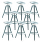 Industrial Low Back Counter Stool Metal Counter Height Stools with Swivel Blue 8 Piece Set Counter Stool(26"H) Clearhalo 'Bar Furniture' 'Bar Stools' 'bar_stools' 'furn' 'furn_bar_stools' 'Furniture' 'Kitchen & Dining Furniture' 6221861