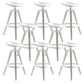 Industrial Low Back Counter Stool Metal Counter Height Stools with Swivel White 8 Piece Set Counter Stool(26"H) Clearhalo 'Bar Furniture' 'Bar Stools' 'bar_stools' 'furn' 'furn_bar_stools' 'Furniture' 'Kitchen & Dining Furniture' 6221863