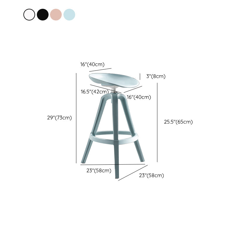 Industrial Low Back Counter Stool Metal Counter Height Stools with Swivel Clearhalo 'Bar Furniture' 'Bar Stools' 'bar_stools' 'furn' 'furn_bar_stools' 'Furniture' 'Kitchen & Dining Furniture' 6221865