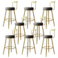 Nordic Style Bar-stool Round Seat Counter Bar Stool with Metal Legs 8 Piece Set Counter Stool(26"H) Clearhalo 'Bar Furniture' 'Bar Stools' 'bar_stools' 'furn' 'furn_bar_stools' 'Furniture' 'Kitchen & Dining Furniture' 6222038