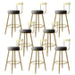 Nordic Style Bar-stool Round Seat Counter Bar Stool with Metal Legs 8 Piece Set Bar Stool(30"H) Clearhalo 'Bar Furniture' 'Bar Stools' 'bar_stools' 'furn' 'furn_bar_stools' 'Furniture' 'Kitchen & Dining Furniture' 6222042