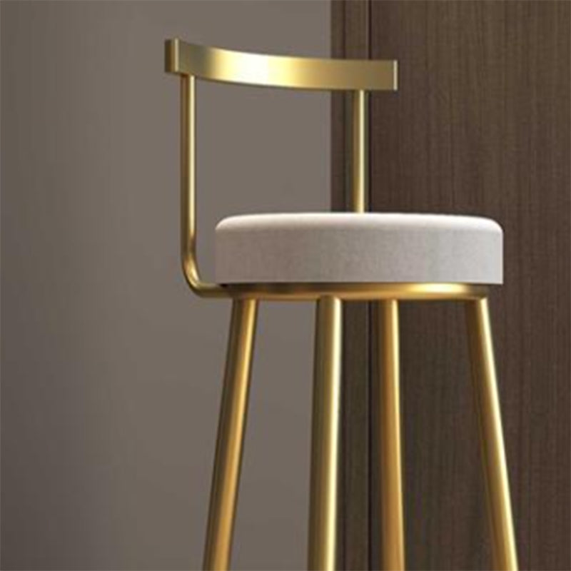 Nordic Style Bar-stool Round Seat Counter Bar Stool with Metal Legs Clearhalo 'Bar Furniture' 'Bar Stools' 'bar_stools' 'furn' 'furn_bar_stools' 'Furniture' 'Kitchen & Dining Furniture' 6222043