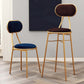 Nordic Low Back Bar-stool Round Seat Counter Bar Stool with Metal Legs Clearhalo 'Bar Furniture' 'Bar Stools' 'bar_stools' 'furn' 'furn_bar_stools' 'Furniture' 'Kitchen & Dining Furniture' 6222053