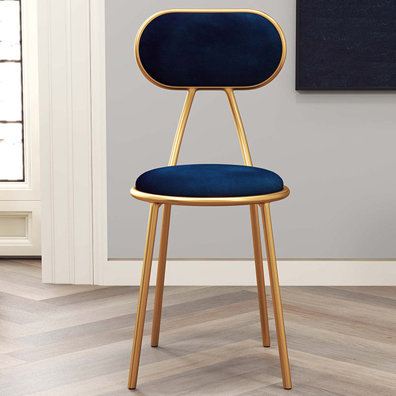 Nordic Low Back Bar-stool Round Seat Counter Bar Stool with Metal Legs Clearhalo 'Bar Furniture' 'Bar Stools' 'bar_stools' 'furn' 'furn_bar_stools' 'Furniture' 'Kitchen & Dining Furniture' 6222063