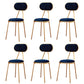 Nordic Low Back Bar-stool Round Seat Counter Bar Stool with Metal Legs Blue 6 Piece Set Short Stool(18"H) Clearhalo 'Bar Furniture' 'Bar Stools' 'bar_stools' 'furn' 'furn_bar_stools' 'Furniture' 'Kitchen & Dining Furniture' 6222093