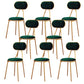 Nordic Low Back Bar-stool Round Seat Counter Bar Stool with Metal Legs Green 8 Piece Set Short Stool(18"H) Clearhalo 'Bar Furniture' 'Bar Stools' 'bar_stools' 'furn' 'furn_bar_stools' 'Furniture' 'Kitchen & Dining Furniture' 6222106