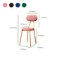 Nordic Low Back Bar-stool Round Seat Counter Bar Stool with Metal Legs Clearhalo 'Bar Furniture' 'Bar Stools' 'bar_stools' 'furn' 'furn_bar_stools' 'Furniture' 'Kitchen & Dining Furniture' 6222107