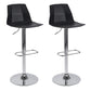 Industrial Adjustable Height Bar Stool Metal Bar Stool for Kitchen Black 2 Piece Set Clearhalo 'Bar Furniture' 'Bar Stools' 'bar_stools' 'furn' 'furn_bar_stools' 'Furniture' 'Kitchen & Dining Furniture' 6222227