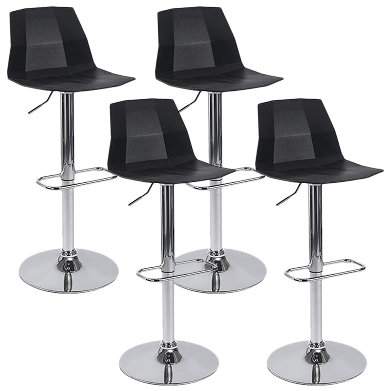 Industrial Adjustable Height Bar Stool Metal Bar Stool for Kitchen Black 4 Piece Set Clearhalo 'Bar Furniture' 'Bar Stools' 'bar_stools' 'furn' 'furn_bar_stools' 'Furniture' 'Kitchen & Dining Furniture' 6222229