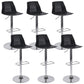 Industrial Adjustable Height Bar Stool Metal Bar Stool for Kitchen Black 6 Piece Set Clearhalo 'Bar Furniture' 'Bar Stools' 'bar_stools' 'furn' 'furn_bar_stools' 'Furniture' 'Kitchen & Dining Furniture' 6222231