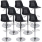Industrial Adjustable Height Bar Stool Metal Bar Stool for Kitchen Black 8 Piece Set Clearhalo 'Bar Furniture' 'Bar Stools' 'bar_stools' 'furn' 'furn_bar_stools' 'Furniture' 'Kitchen & Dining Furniture' 6222233