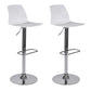 Industrial Adjustable Height Bar Stool Metal Bar Stool for Kitchen White 2 Piece Set Clearhalo 'Bar Furniture' 'Bar Stools' 'bar_stools' 'furn' 'furn_bar_stools' 'Furniture' 'Kitchen & Dining Furniture' 6222243