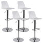 Industrial Adjustable Height Bar Stool Metal Bar Stool for Kitchen White 4 Piece Set Clearhalo 'Bar Furniture' 'Bar Stools' 'bar_stools' 'furn' 'furn_bar_stools' 'Furniture' 'Kitchen & Dining Furniture' 6222245